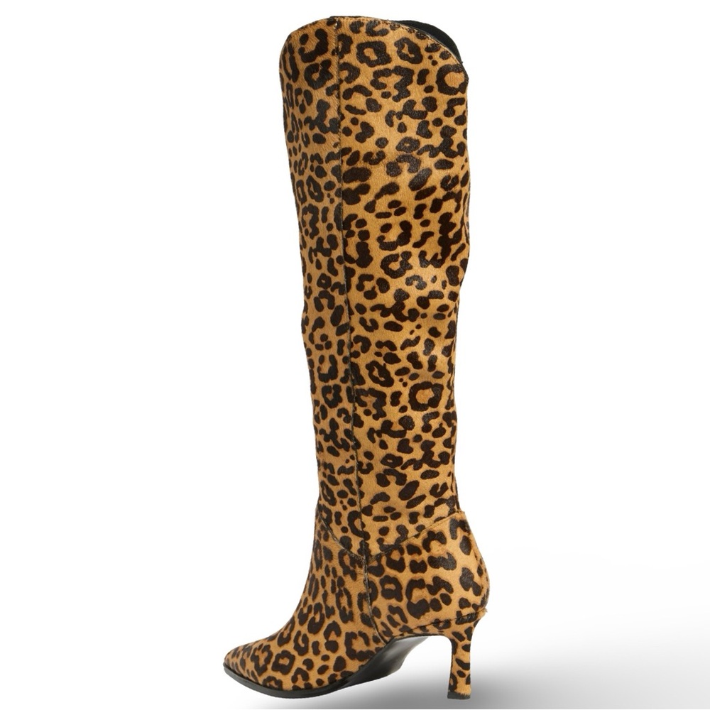 Steve Madden Leopard Print Heeled Boots - Picture 3 of 8